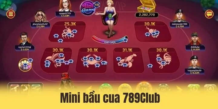 Mini bầu cua 789Club - Chinh phục ván cược hot cho game thủ việt